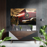 Classical Car Brushed Aluminium Dibond Wall Art.
